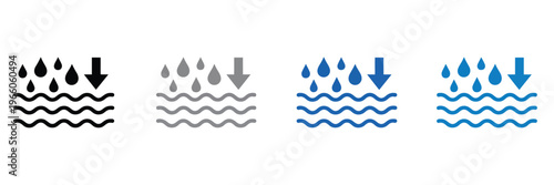 Hydrated Skin Icon Set, Multiple Style Collection, Skincare Icons, Moisturizing Design, Facial Care Symbols, Beauty Routine Illustrations, Healthy Skin Concept, Cosmetic Icons