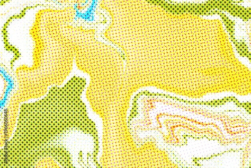 Colorful Liquid Ink Halftone Background