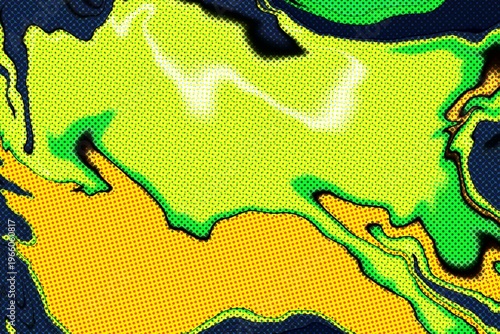 Colorful Liquid Ink Halftone Background