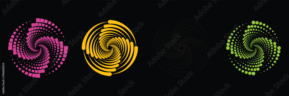 Naklejka premium Circle abstract Halftone Design 01