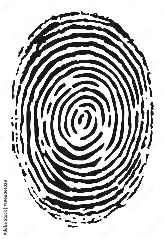 Fototapeta premium PNG Whimsical fingerprint vector illustration black white.