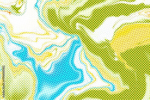 Colorful Liquid Ink Halftone Background