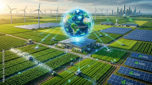 solar panels on the grass