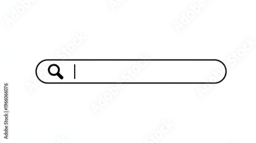 Minimalist search bar with magnifying glass icon input field