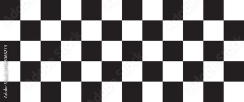 Black and white chess pattern. Checkerboard seamless vector illustration. Abstract checkered checkerboard for game. Grid geometric square shape. Race flag.