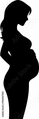 Artistic woman profile with flowing hair and flowers