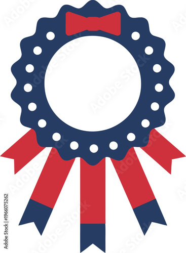 Memorial day ribbon honoring heroes patriotic symbol of remembrance