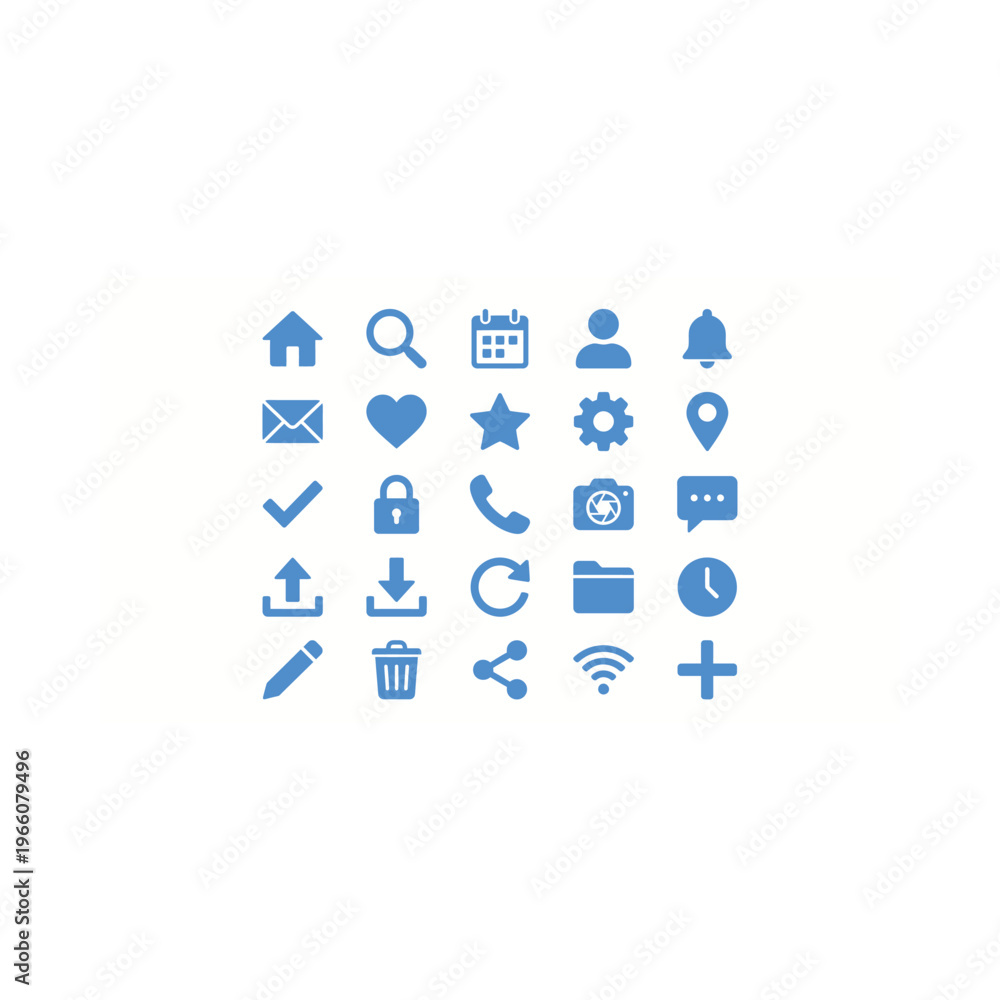 Naklejka premium Collection of various app icons.