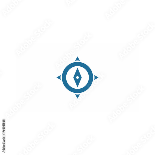 Free Download Blue compass navigation symbol icon. - GFXLoad