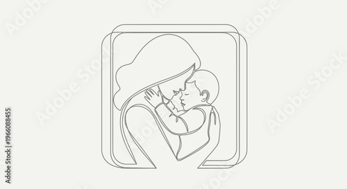 Mother holding baby in arms tight.