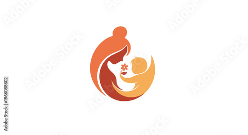 Mother holding newborn baby close.