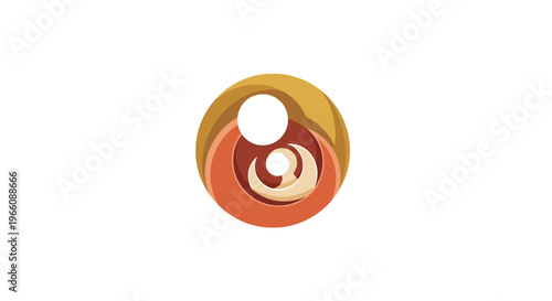 Number Eight Metallic Design Element.