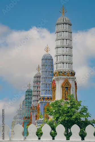 Wat Phra Kaew, Temple of the Emerald Buddha with blue sky Bangkok, Asia Thailand