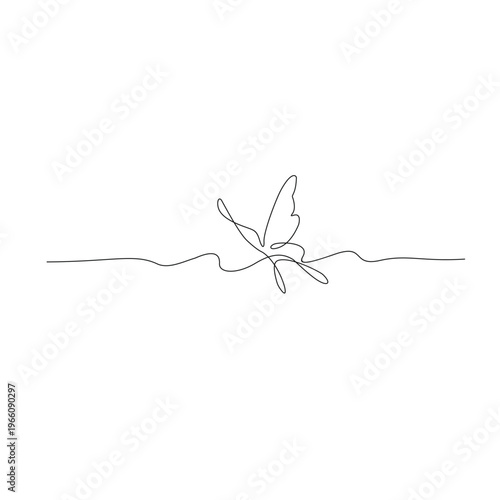 a Butterfly is flying. Vector isolated illustration, Black and white. Continuous one line butterfly flying single line outline art drawing illustration
Ка