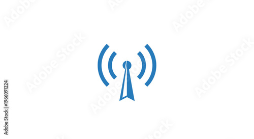 Cell tower antenna signal transmitter icon.