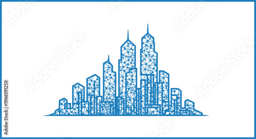 City Skyline Urban Buildings Towers.