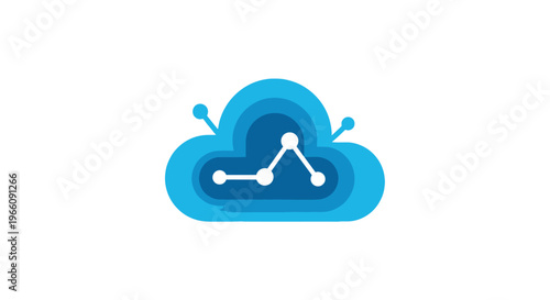 Cloud Computing Network Server Icon.