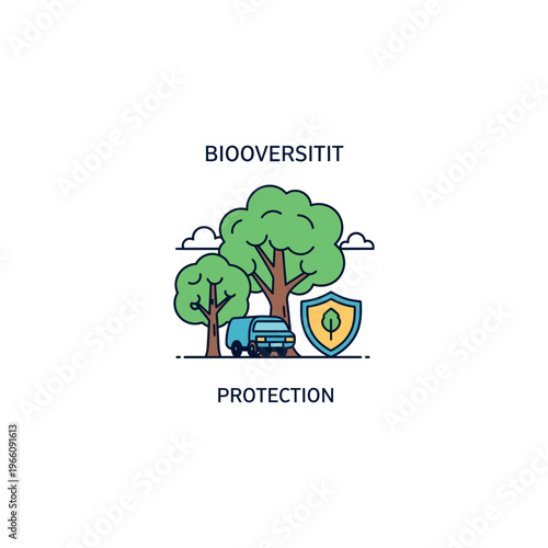 Bio diversity protection logo design.