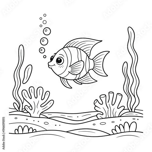 A curious and quizzical cartoon owl perched on a curved branch isolated on white background, Vector