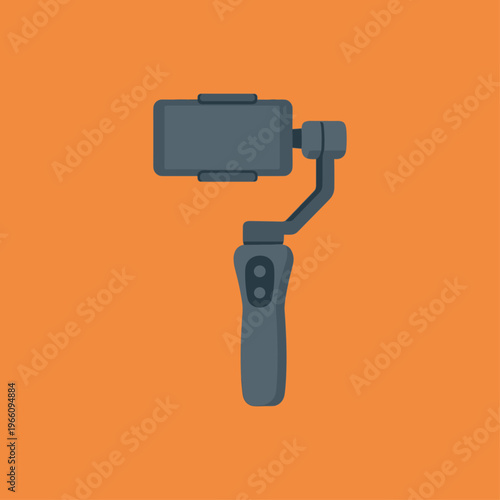 Smartphone Gimbal Stabilizer icon logo flat vector design