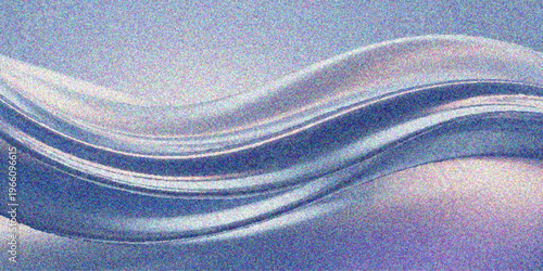 Abstract blue and white silk fabric with flowing waves and a smooth satin texture creates a soft decorative backdrop for a modern wallpaper design