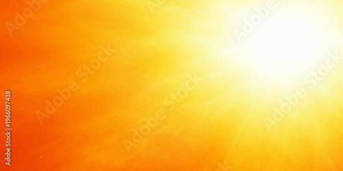 A vibrant summer sunset burst fills the sky with bright orange and yellow sun rays, creating a beautiful nature background full of light, art, and sunny energy