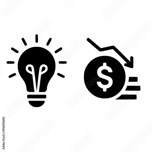 business idea and financial loss concept
