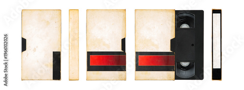 Set of vintage VHS tape covers