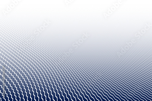 Abstract Blue Zig Zag Lines Pattern. Diminishing Perspective. Striped Texture...