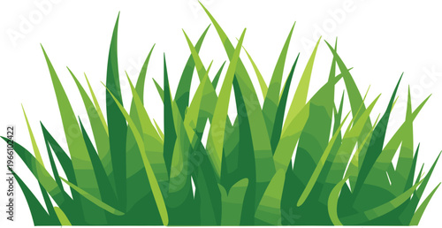 Fresh green grass illustration representing nature, growth, and outdoor environment in vibrant and simple vector design