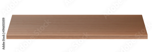 Wooden tabletop, service desk, desktop board vector realistic 3D mockup, reception, library, office countertop, worktop