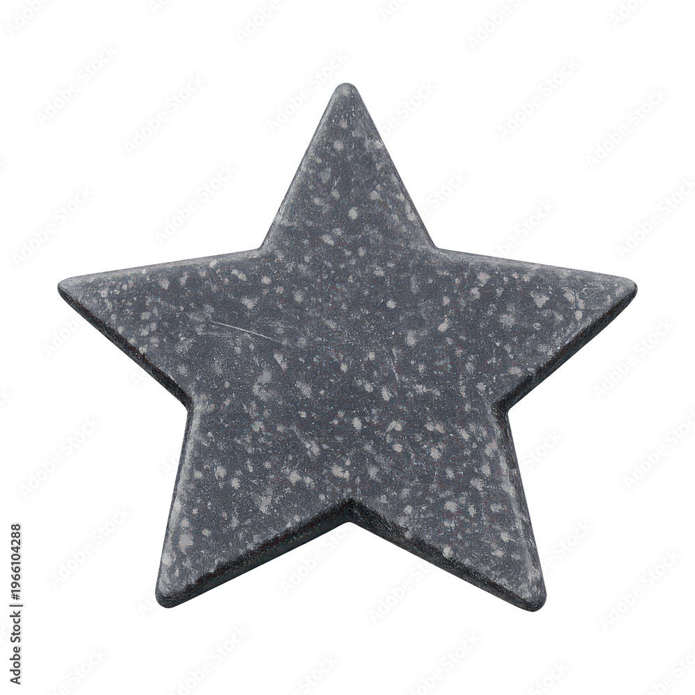 Obraz premium PNG Textured stone star shape