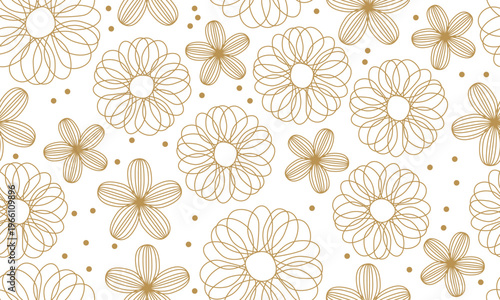 Trendy floral pattern. Elegant seamless vector pattern. Luxury geometric abstract background