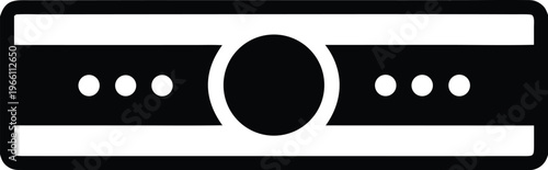 volume slider – horizontal bar with circular knob, vector illustration on transparent background