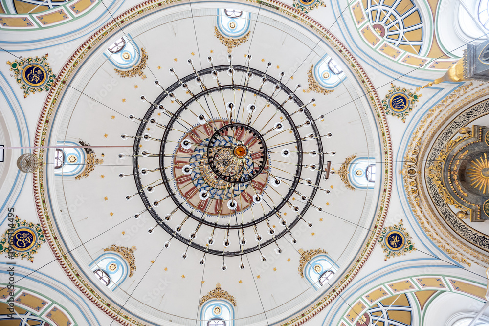 Obraz premium Interior view of Aziziye Mosque in Konya city. 