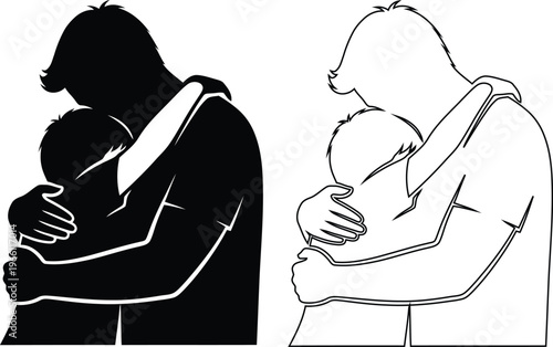 Mother Carrying Baby Using Different Baby Carrying Techniques Illustration