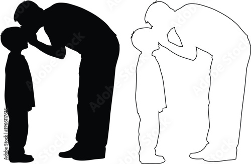 Two silhouettes showing person comforting or supporting another person