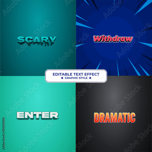 Dynamic Editable Text Effect Set for Modern Graphic Design