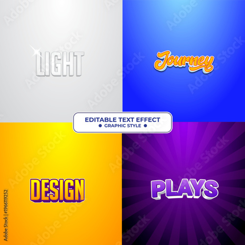 Template Editable Text Effect Set for Dynamic Graphic Design