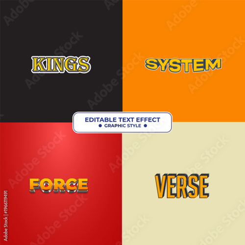 Editable Text Effect Set for Creative Graphic Design