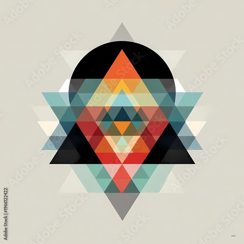 abstract triangle background, spring equinox geometric composition, light symmetry, new beginning theme, clean contemporary design 