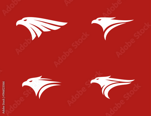 eagle head logo illustration design template