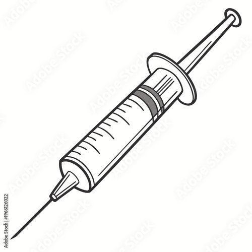 A syringe with a needle
