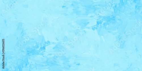 Light blue abstract oil paint texture background with thick brushstrokes and impasto technique for artistic designs