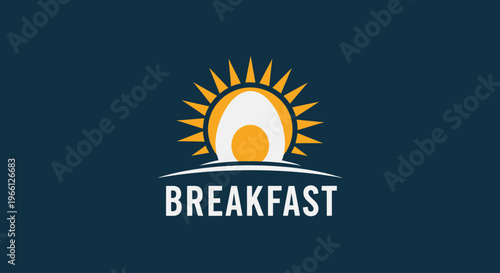Breakfast meal sign with sun.