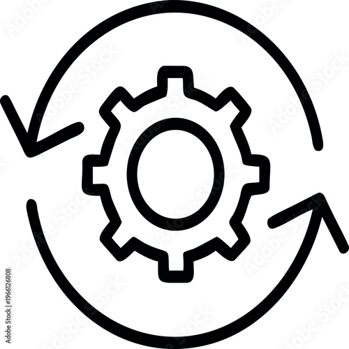 A gear turning in a cycle