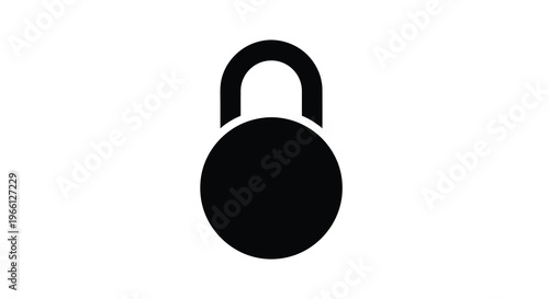 A simple black and white graphic depicts a padlock symbolizing security protection or privacy concepts high quality professional detailed modern elegant