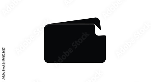 A minimalist black silhouette depicts two overlapping credit or debit cards suggesting finance and transactions high quality professional detailed modern elegant