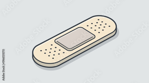 Medical bandage illustration on a gray background.