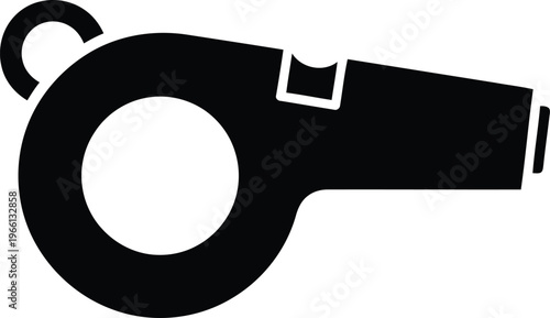 Clean Whistle Silhouette Graphic Illustration